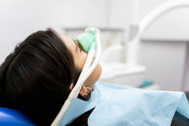 a patient under sedation for a dental procedure